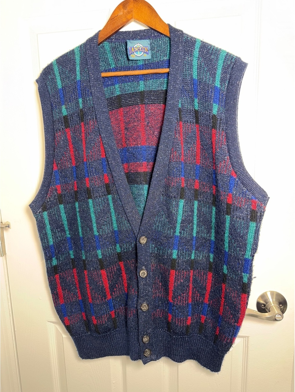 Vintage Button Up Multicolor Vest